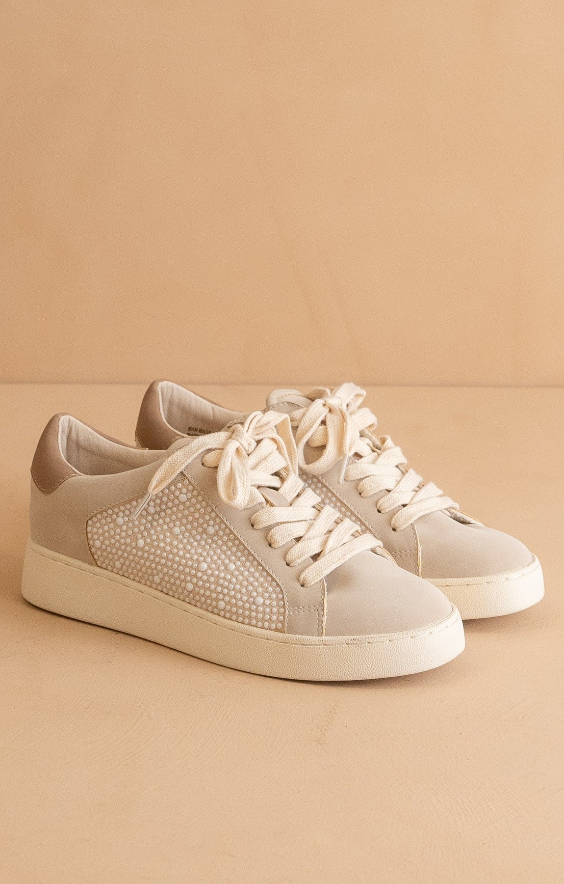 The Berne Faux Pearl Paneled Sneaker by Oasis Society