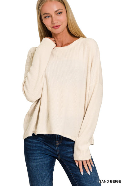 Cabin Fever Ribbed Sweater (More Color Options)