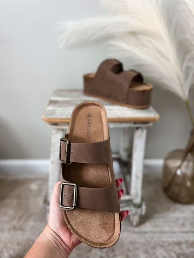 Bamboo Blowout Platform Sandals