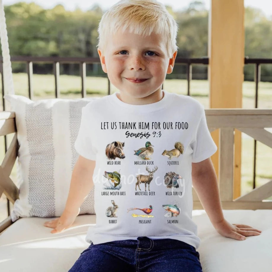 "Let Us Thank Him for Our Food" Toddler/Youth T-shirt