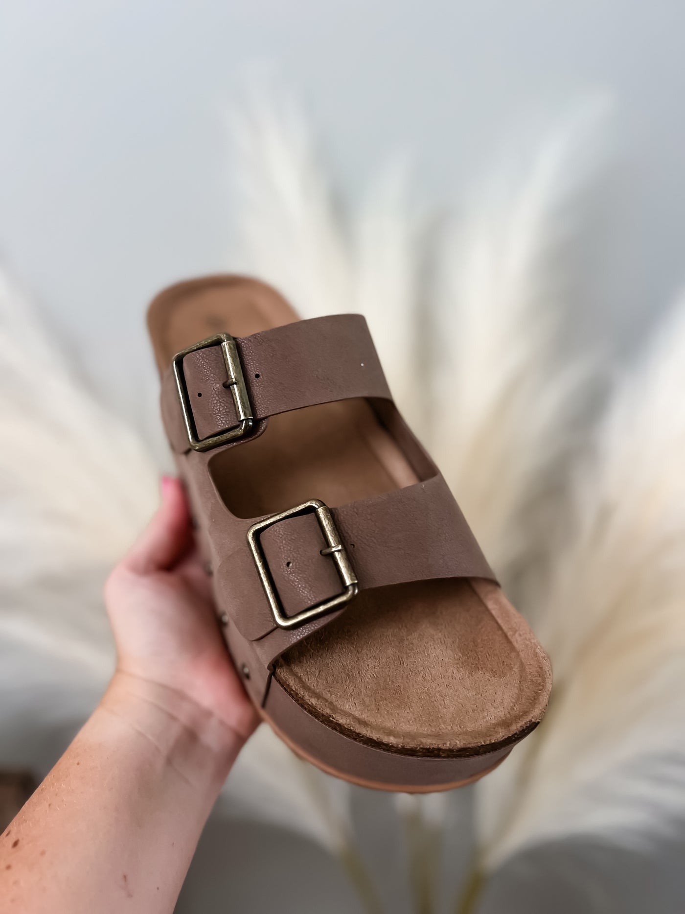 Bamboo Blowout Platform Sandals