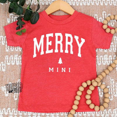 "Merry Mama / Mini" Adult or Toddler/Youth T-shirt (Shown on Comfort Colors)