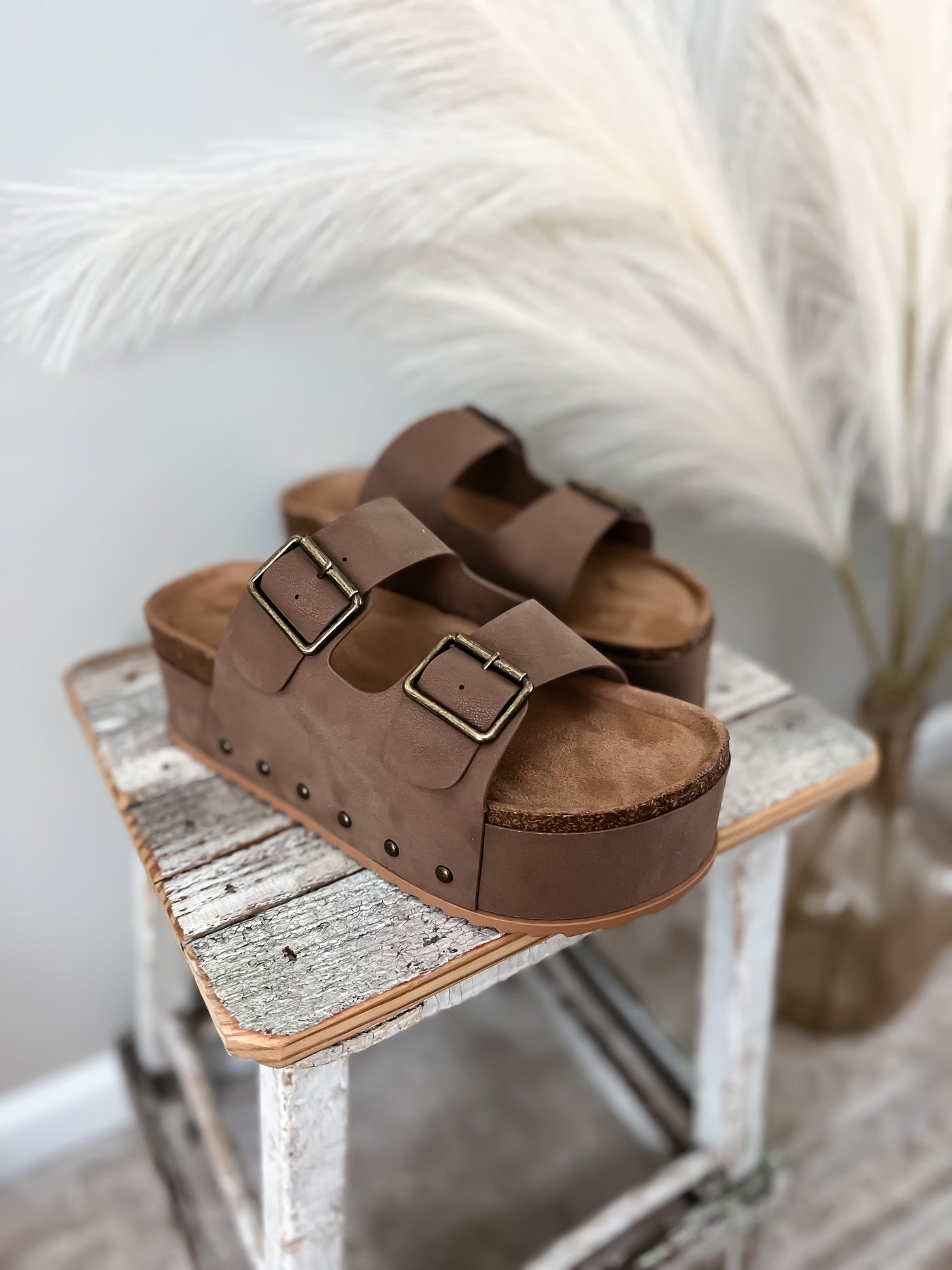 Bamboo Blowout Platform Sandals