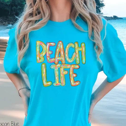 "Beach / Lake / River / Pool Life" T-shirt (shown on Comfort Colors brand)