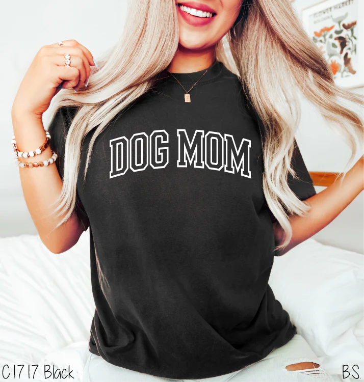 "Dog Mom" *Puff Ink* Comfort Colors T-shirt