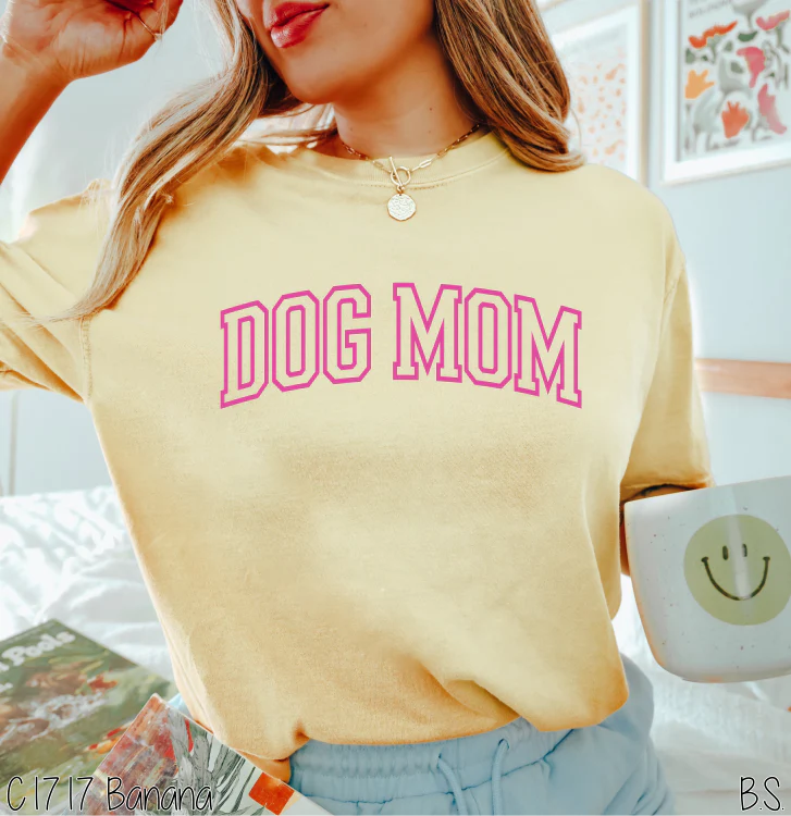 "Dog Mom" *Puff Ink* Comfort Colors T-shirt