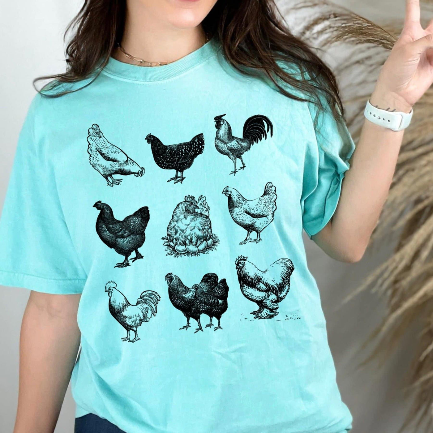 READY TO SHIP "Chicken Collage" T-shirt