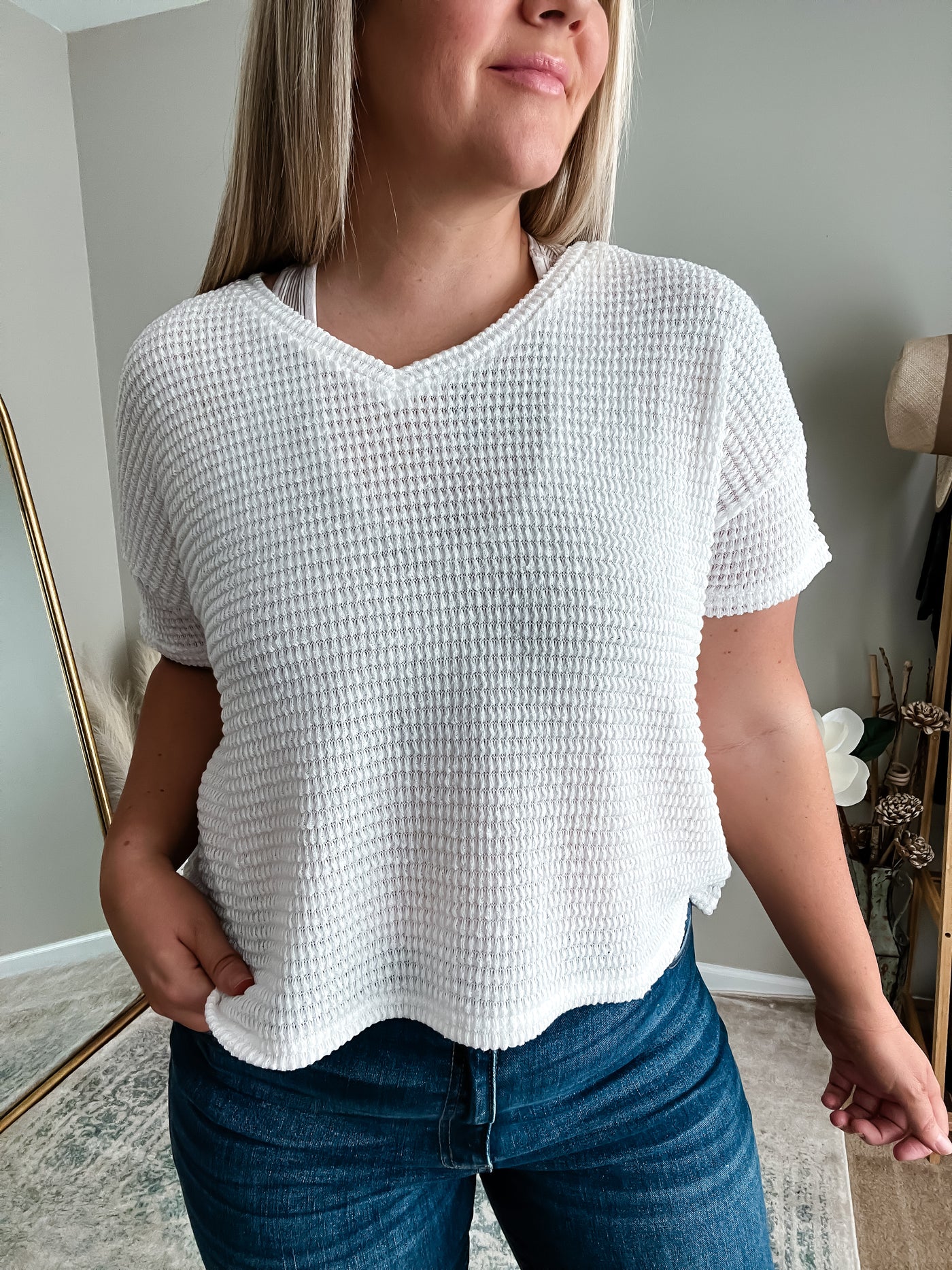 Just the Beginning Jacquard Top