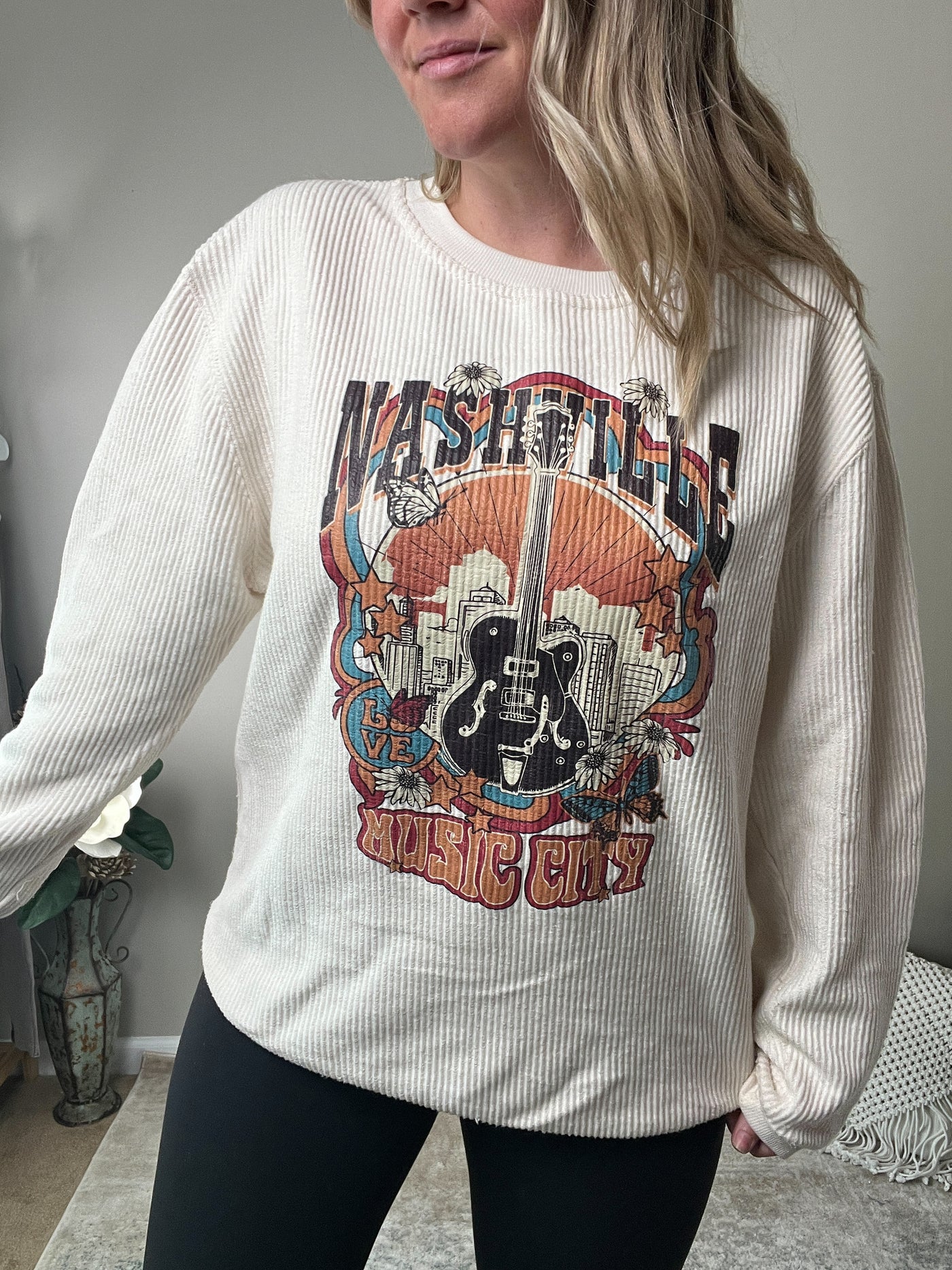 READY TO SHIP "Nashville Music City" Corded Crew
