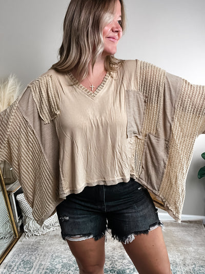 Dreamcatcher Dolman Top by POL, Latte