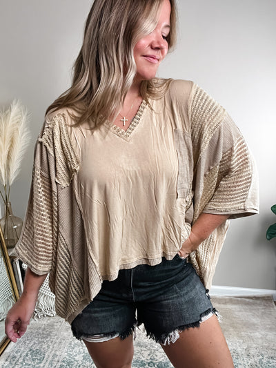 Dreamcatcher Dolman Top by POL, Latte