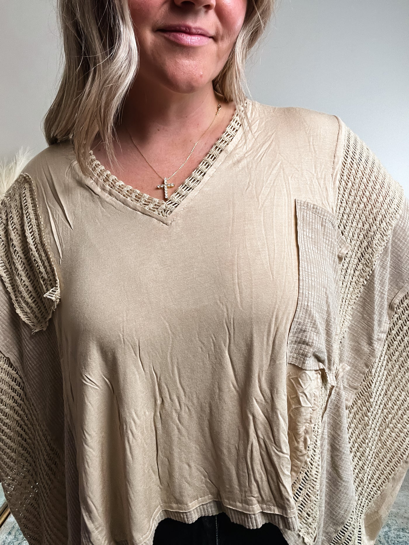 Dreamcatcher Dolman Top by POL, Latte