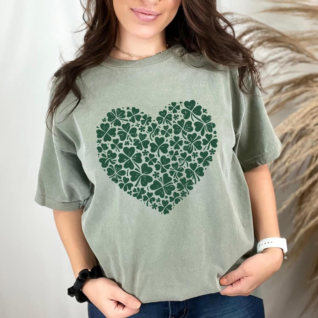 READY TO SHIP "Shamrock Heart" St. Patrick's Day T-shirt