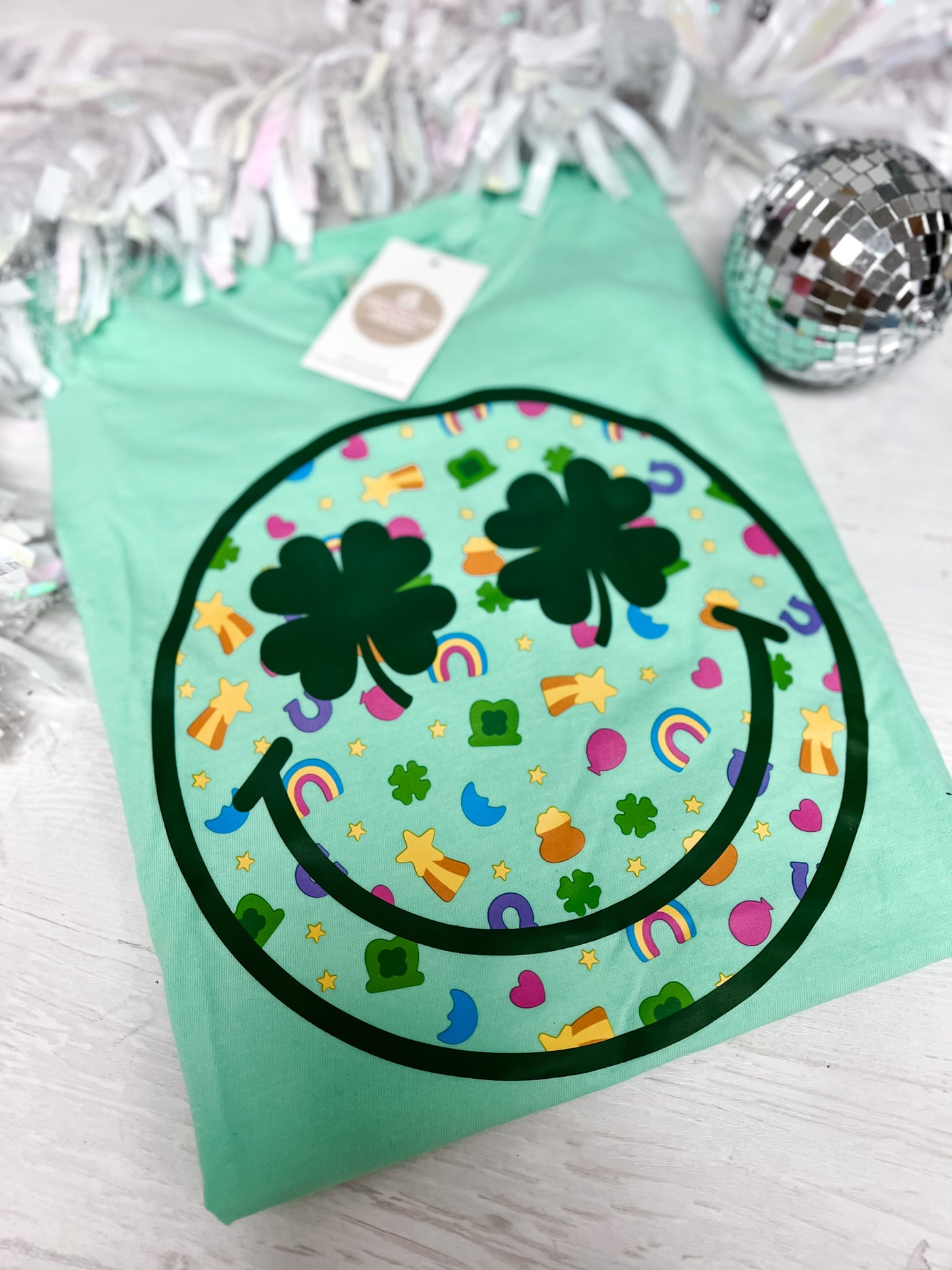 READY TO SHIP "Lucky Charm Face" St. Patrick's Day T-shirt