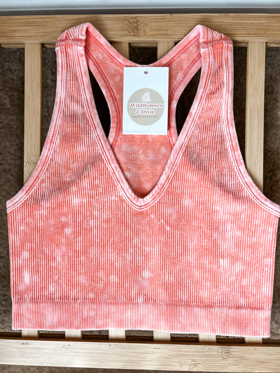 Everyday Fave Cropped Tank - Coral