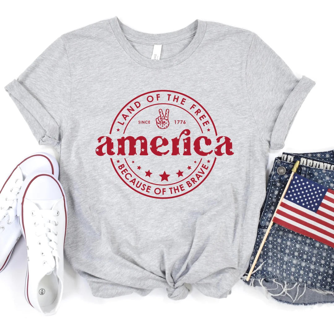 "America - Home of the Free" Bella Canvas Racerback Tank or T-shirt