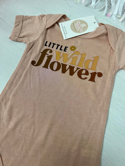 CLEARANCE "Little Wild Flower" Infant Bodysuit *IMPERFECT - read description*