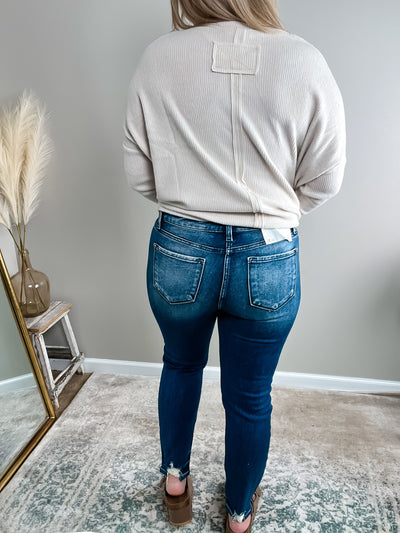 Kylie Mid-rise Distressed Skinny Jeans (Petra153)