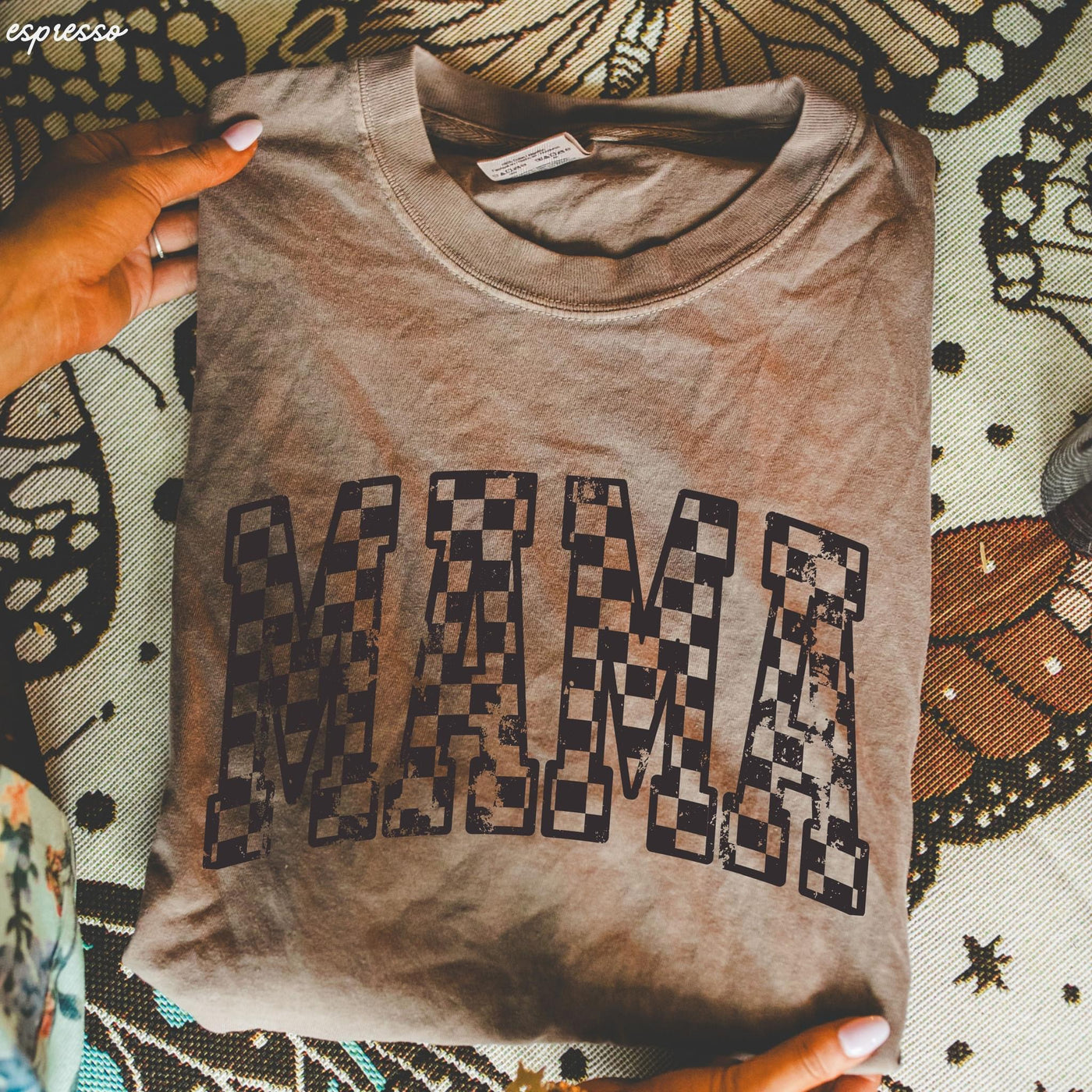 READY TO SHIP "Checkered Mama" T-shirt