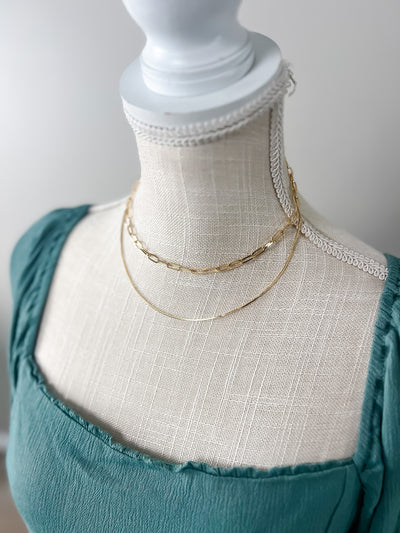 Double Chain Layered Necklace