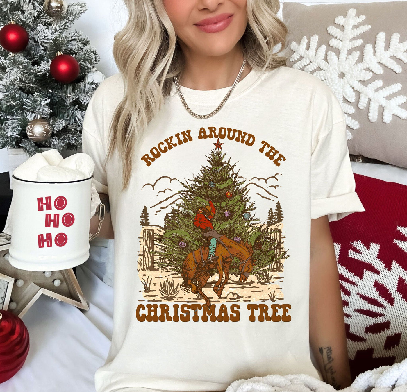 READY-TO-SHIP "Rockin' Around the Christmas Tree" T-shirt