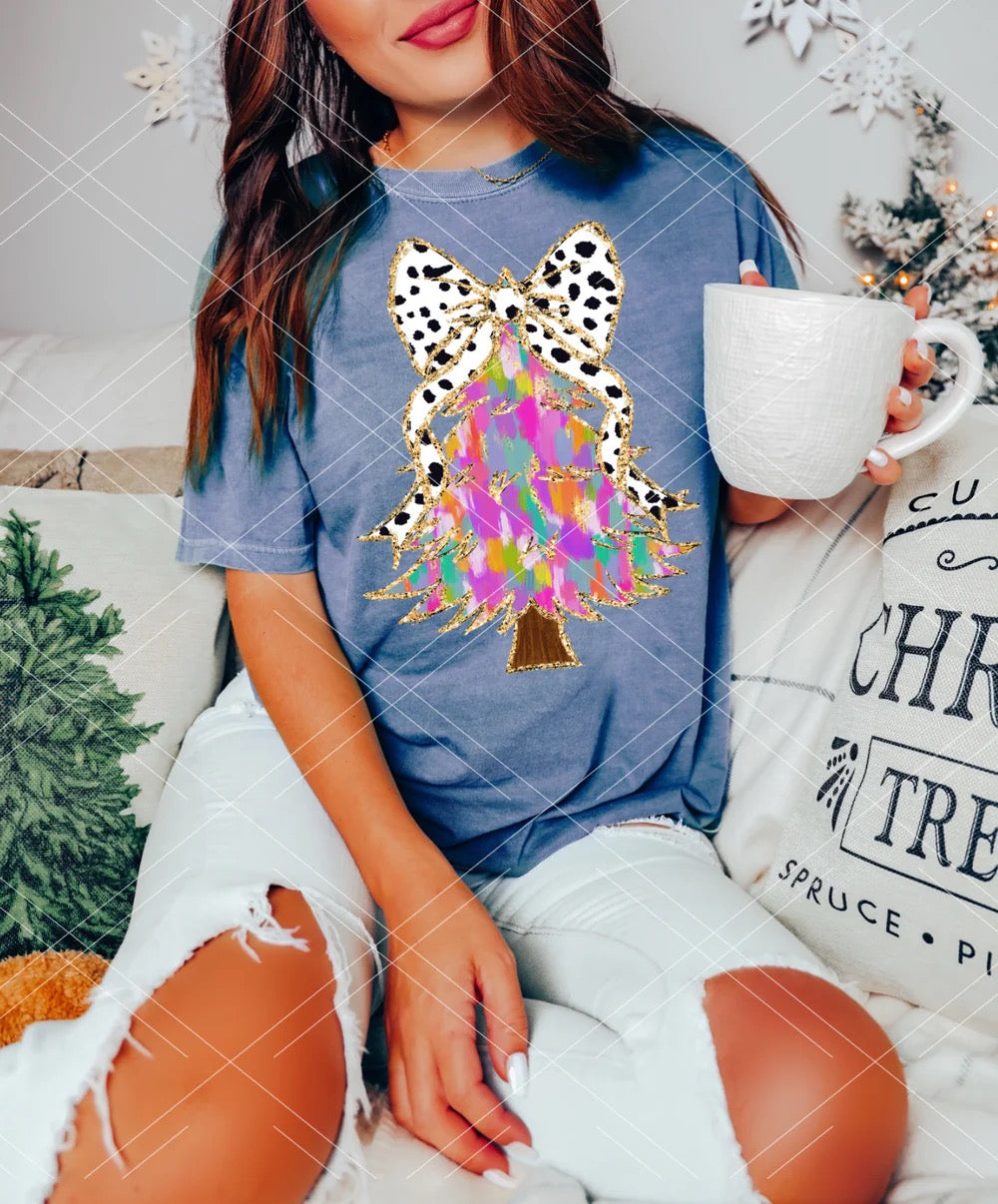 READY TO SHIP "Preppy Christmas Tree" T-shirt