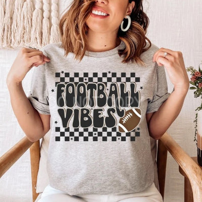 "Football Vibes" T-shirt (shown on "Hthr Athletic")