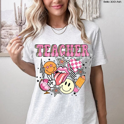 "Teacher Collage" T-shirt  (shown on "Ash")
