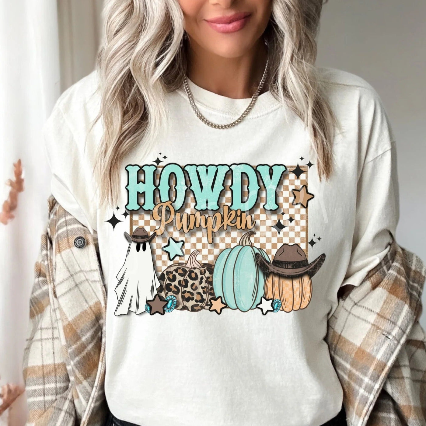 "Howdy Pumpkin" T-shirt (shown on "Vintage White")