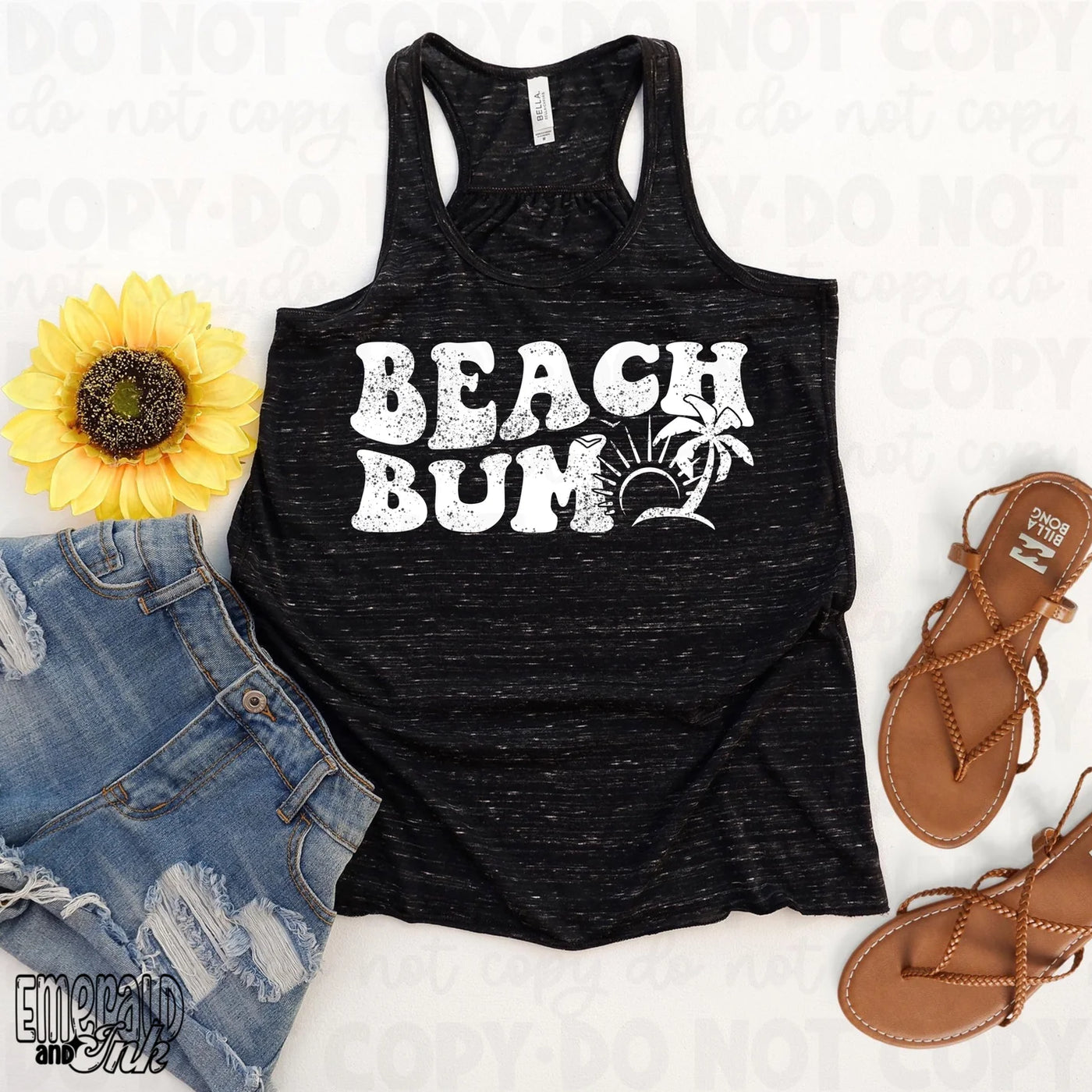 "Beach Bum" Bella Canvas Racerback Tank or T-shirt