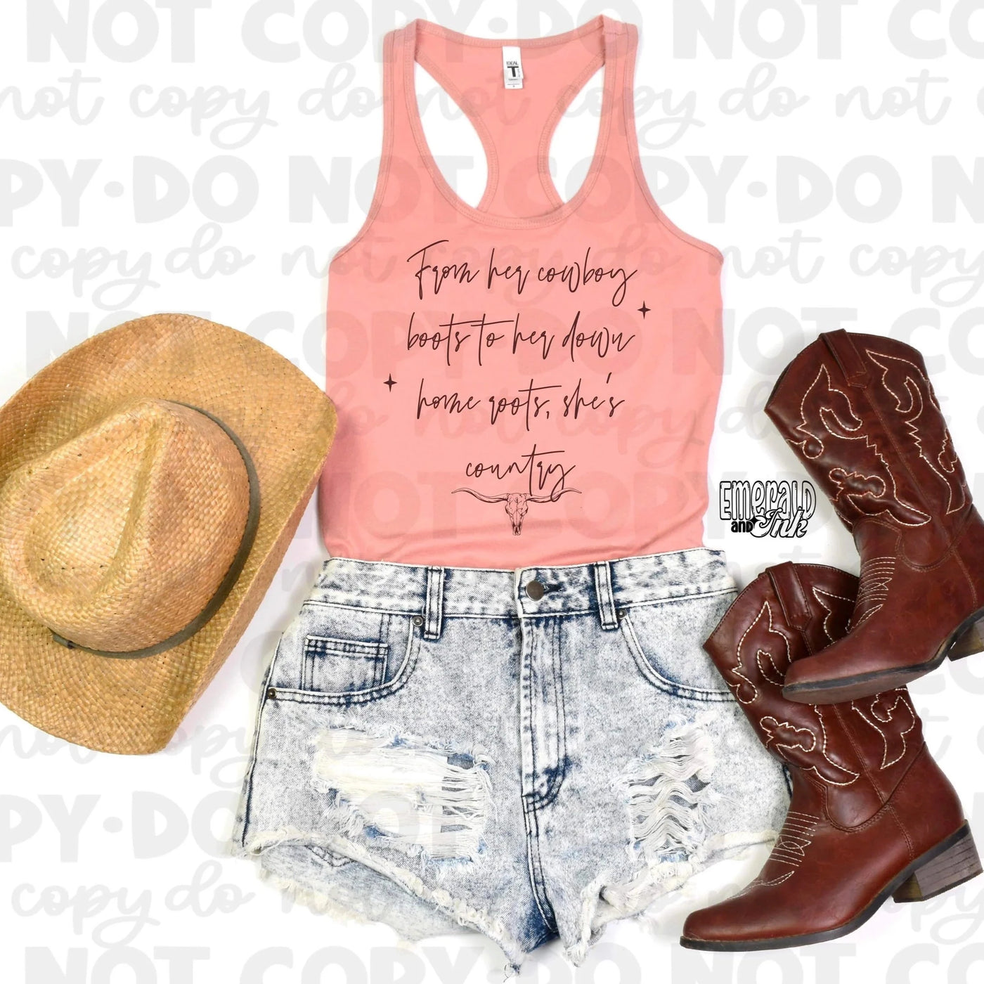 READY-TO-SHIP "She's Country" Bella Canvas Tank