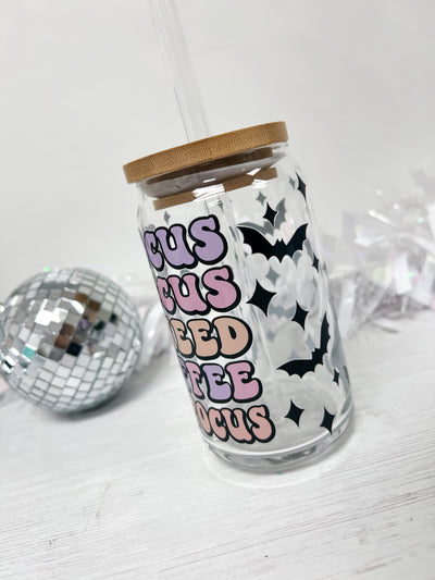 Hocus Pocus I Need Coffee to Focus Authentic Libby Glass Cup