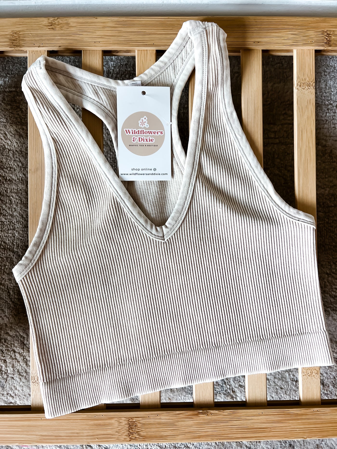 Everyday Fave Cropped Tank - Sandy Beige