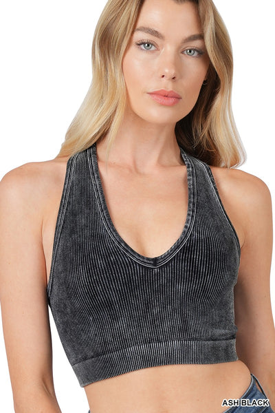 Everyday Fave Cropped Tank - Ash Black