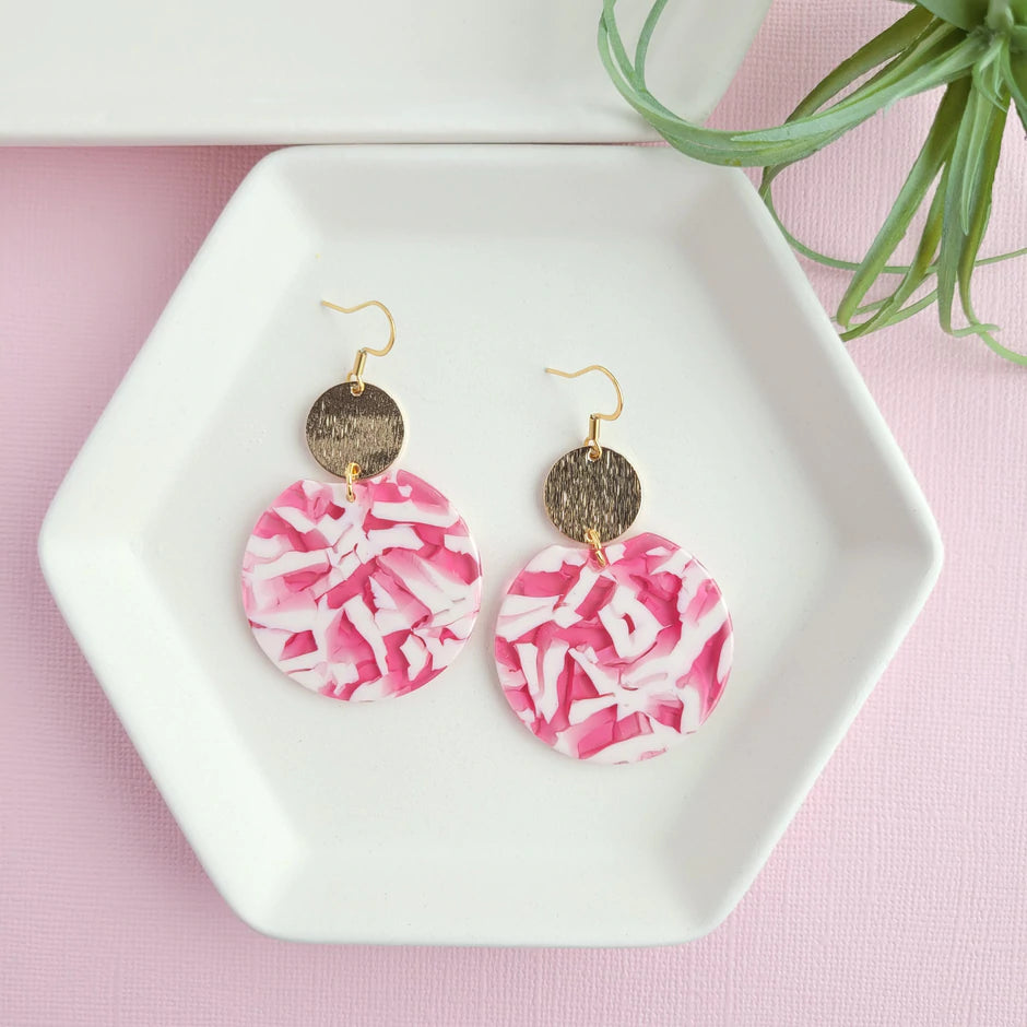 Zoey Earrings - Fuchsia Pink