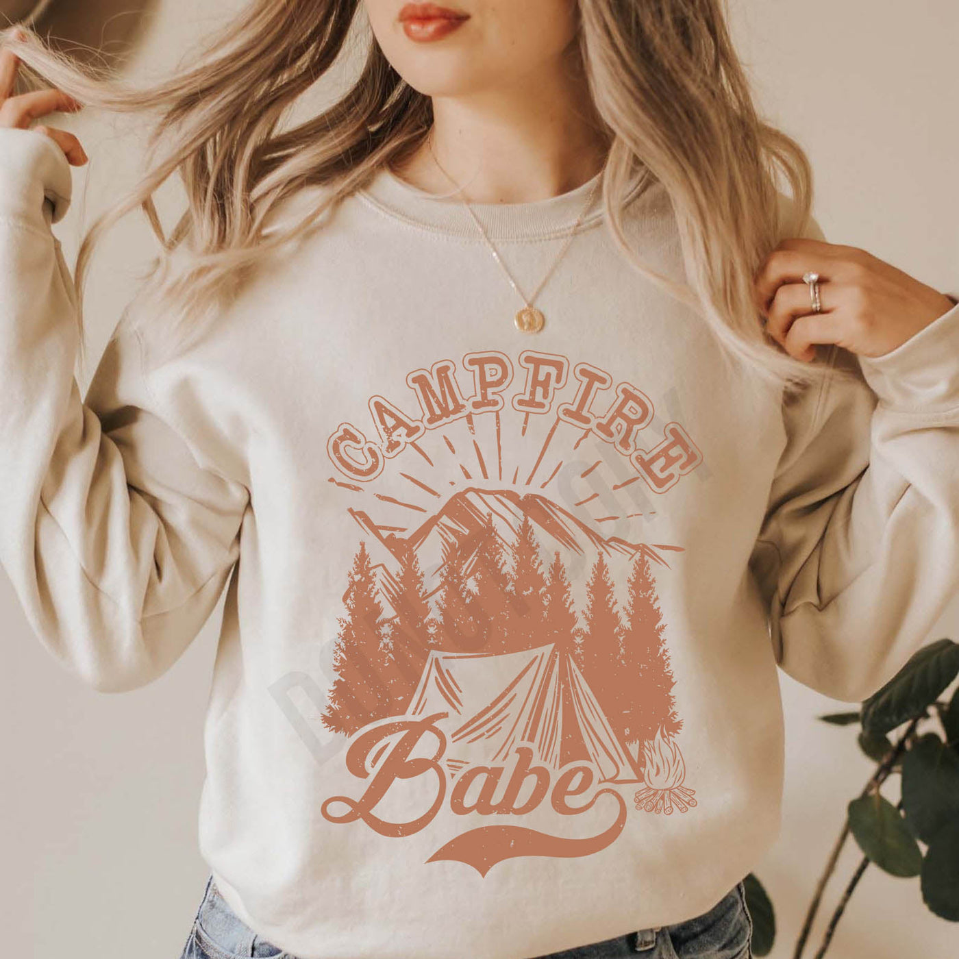 "Campfire Babe" Bella + Canvas Sweatshirt or T-shirt