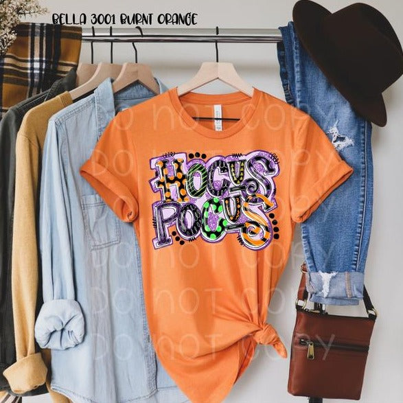 🌟 SALE 🌟 "Hocus Pocus Doodle" T-shirt (shown on "Burnt Orange")