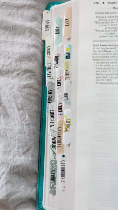 Bible Tabs - Bible Study Accessories - Old and New Testament Dividers - Peel and Stick Labels