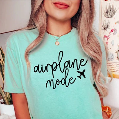 "Airplane Mode" T-shirt (shown on Comfort Colors brand)