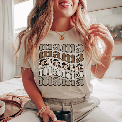 "Mama Stacked" T-shirt (shown on "Vintage White")