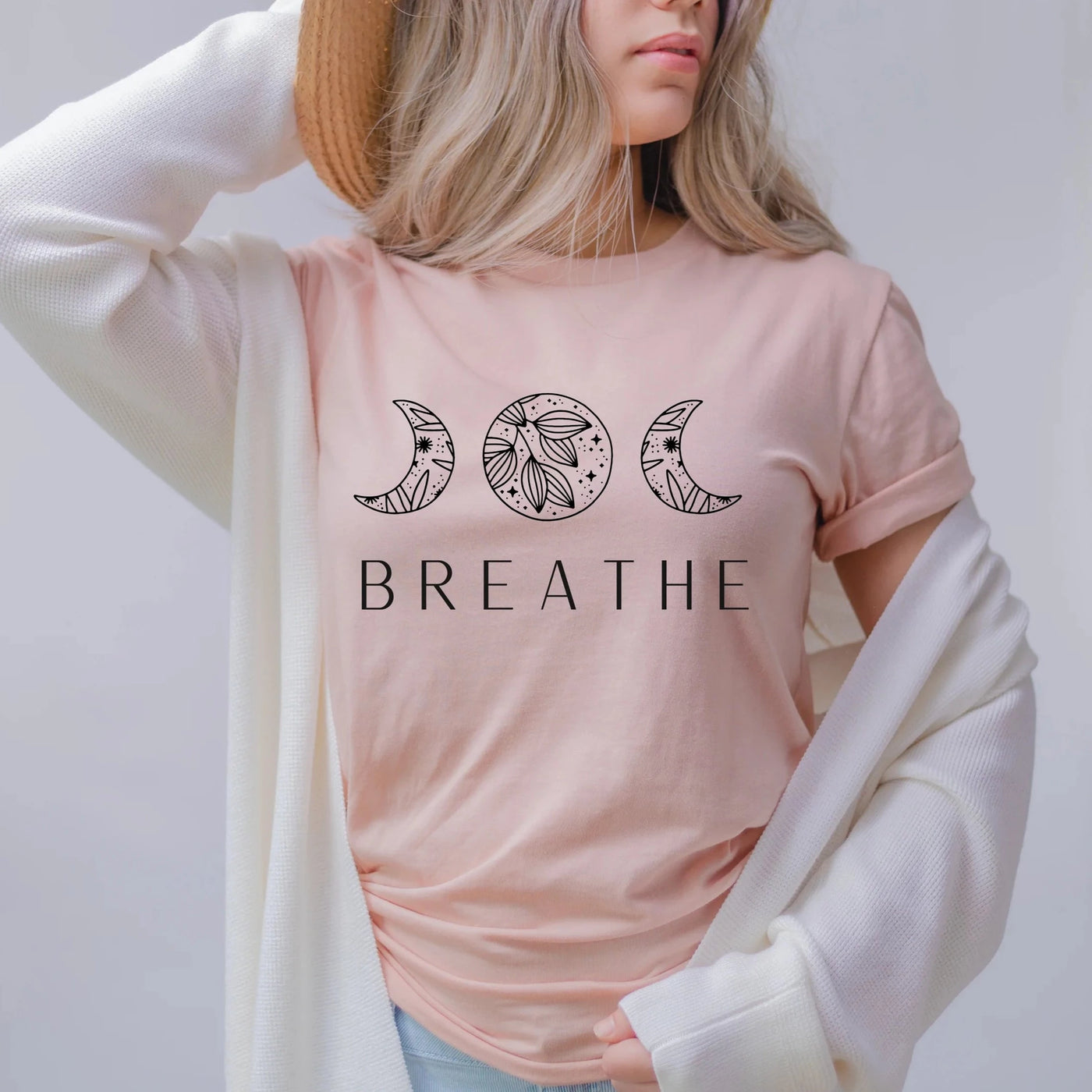 🌟 SALE 🌟 "BREATHE" T-shirt (shown on "Peach")