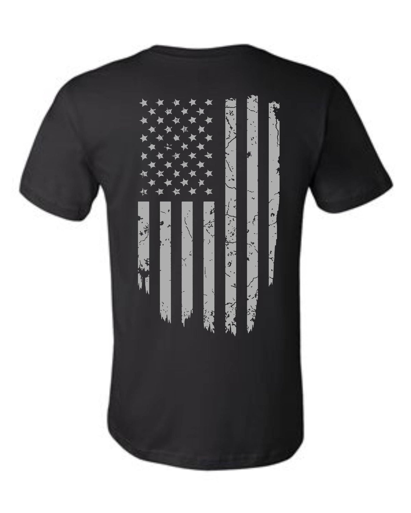 READY-TO-SHIP "Distressed American Flag" Front+Back Design T-shirt