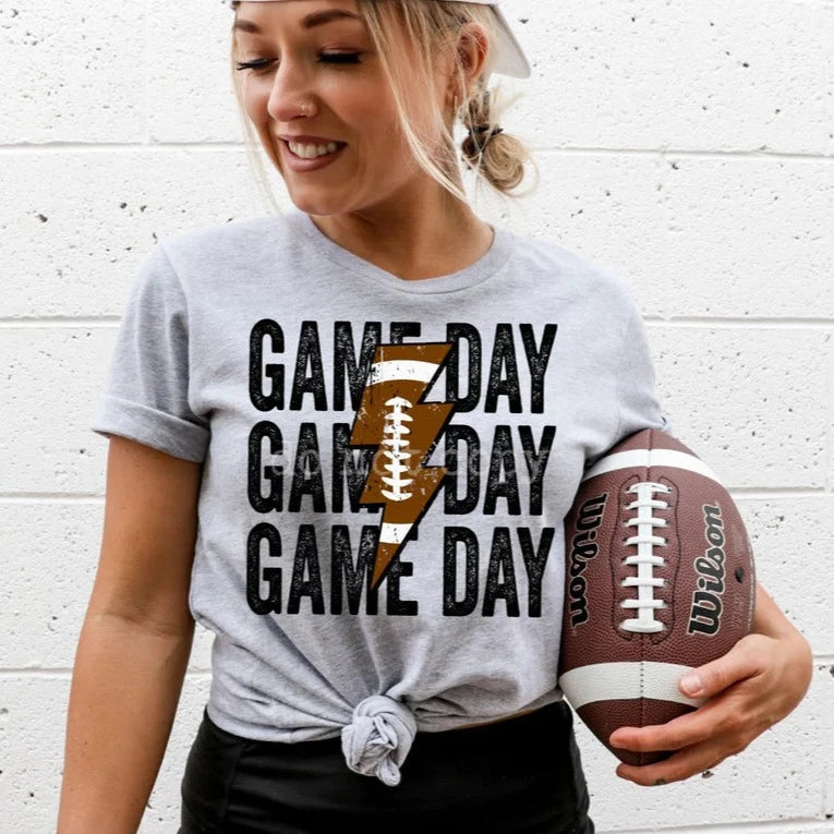 "Game Day Bolt" T-shirt (shown on "Hthr Athletic")