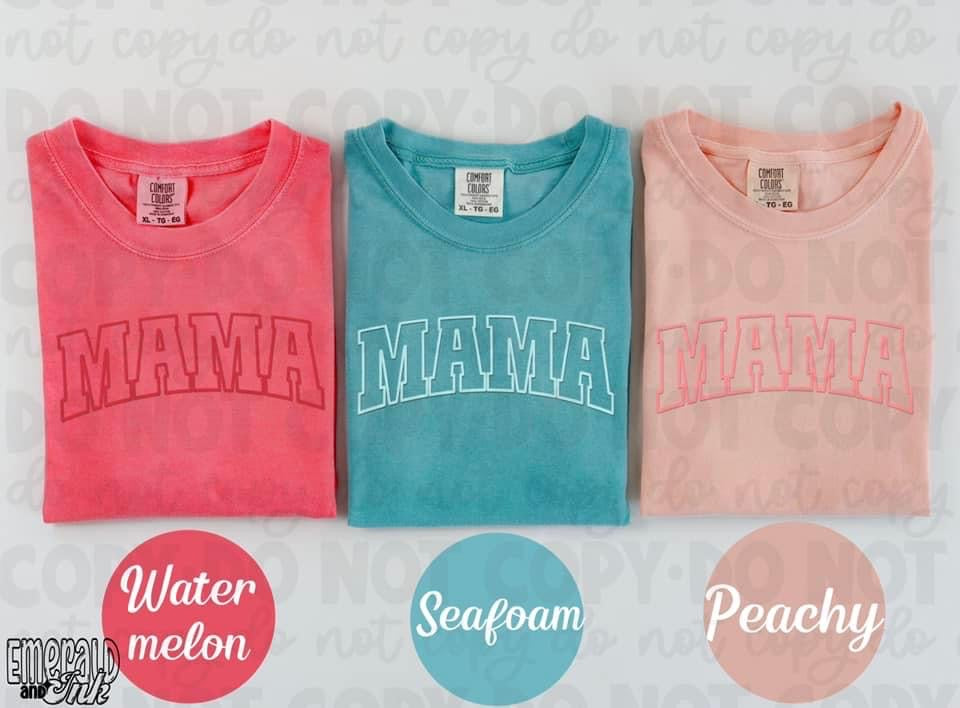 "MAMA" *Puff Ink* Comfort Colors T-shirt