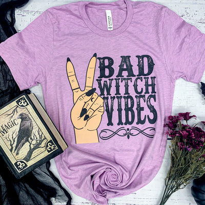🌟 SALE 🌟 "Bad Witch Vibes" T-shirt (shown on "Lilac")