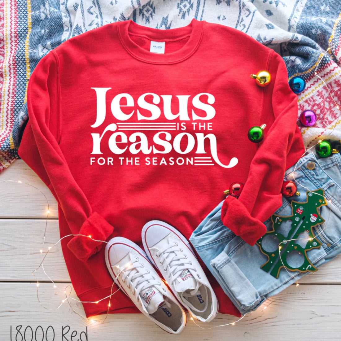 READY TO SHIP Jesus is the Reason for the Season Sweatshirt