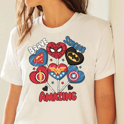 Mommy-and-Me "Superhero Affirmations" Adult or Toddler/Youth T-shirt (shown on "Natural")