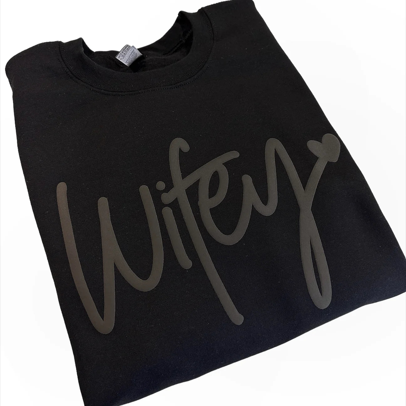 "Wifey" Sweatshirt or T-shirt - Black *Puff Ink*