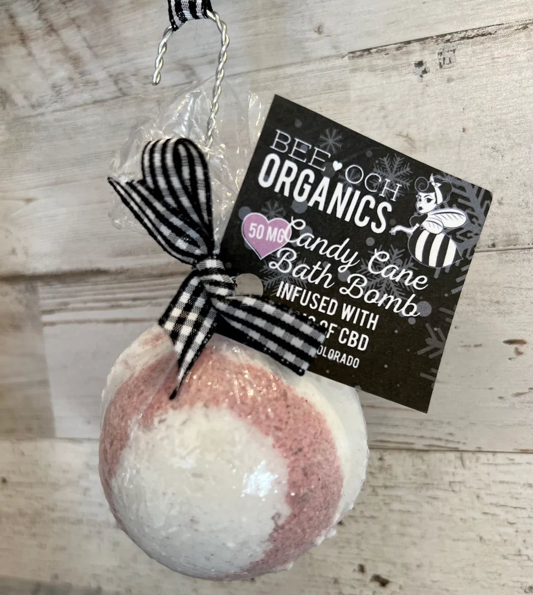 Organic *Limited Edition* Christmas Ornament CBD Bath Bomb - Peppermint